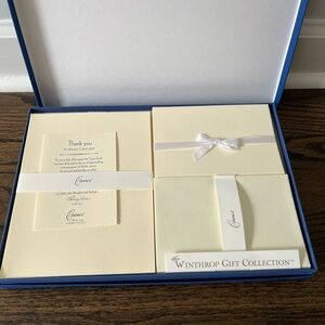 Crane's Cream Stationery Set with Blue Box